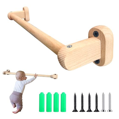 Duomilee Baby Pull up Bar Toddler Pull Up Bar Montessori Wall-Mounted Handrail Ballet Bar for Toddlers Suitable for Baby to Learn to Stand and Support. (35.4 in) - style: 35.4 IN