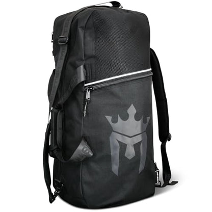 Meister Vented Convertible Duffel/Backpack Gym Bag - Ideal Carry-On | Built for athletes with dual mesh ventilation and ultra-durable construction for training, travel and everyday use - color: V2.0 Black