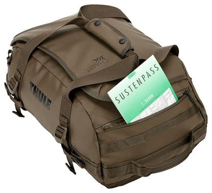 Thule Chasm Duffel bag, Weather-resistant materials, Easy packing, Converts to backpack, Internal pockets, Travel-ready - color: DEEP KHAKI, size: 30L