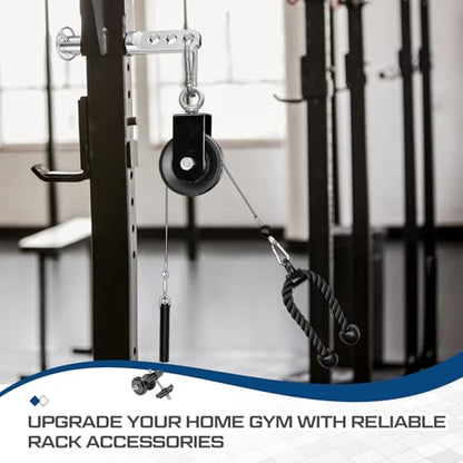 Lasnten Adjustable Fitness Rack Pulley Pin for 3" Racks - 1" Hole Heavy Duty Power Rack Attachment, Home Workout Equipment for Strength Training & Muscle Building, Gift for Fitness Enthusiasts