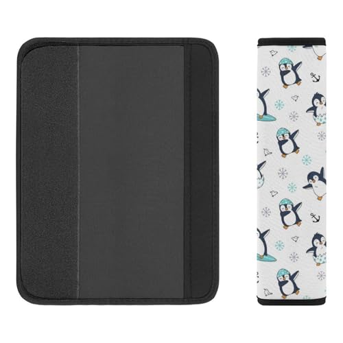 Breathable Seat Belt Shoulder Pad for Adults and Children, Stroller Pushchair High Chair, 2 Pack Animal Penguin Cute Penguins Neck Strap Covers Easy Install (No Tool) - color: Pattern 121
