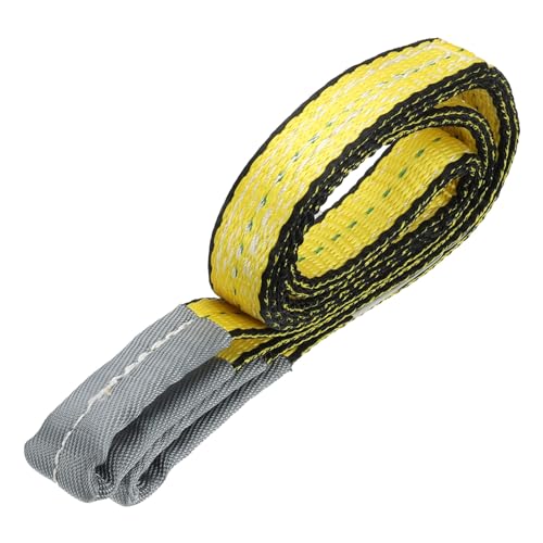PATIKIL Lift Strap 1" x4', 2-Ply Polyester Tie Down Web Straps 3100lbs Capacity for Lifting Moving Rigging Hoisting, Yellow - size: 1"x4'