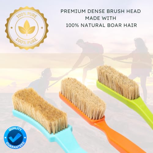 Premium Boars Hair Rock Climbing Brush (Red)