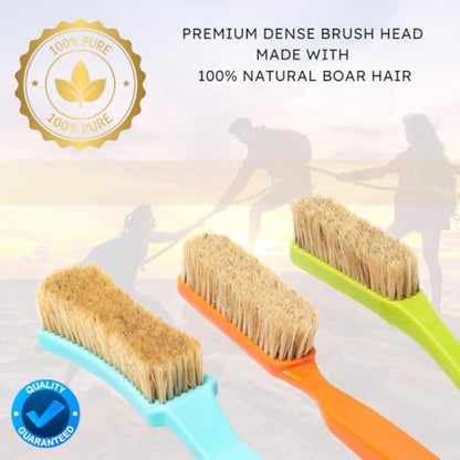 Premium Boars Hair Rock Climbing Brush (Red)