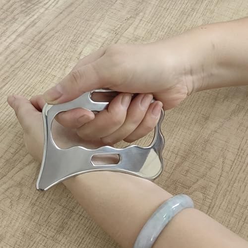 BYYDDIY 304Stainless Steel Gua Sha Muscle Scraper Scraping Massage Tool Kit,IASTM Tools, Great Soft Tissue Physical Therapy Used for Back, Legs, Arms,Neck (L-SD2B) - style: L-SD2B