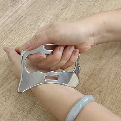 BYYDDIY 304Stainless Steel Gua Sha Muscle Scraper Scraping Massage Tool Kit,IASTM Tools, Great Soft Tissue Physical Therapy Used for Back, Legs, Arms,Neck (L-SD2B) - style: L-SD2B