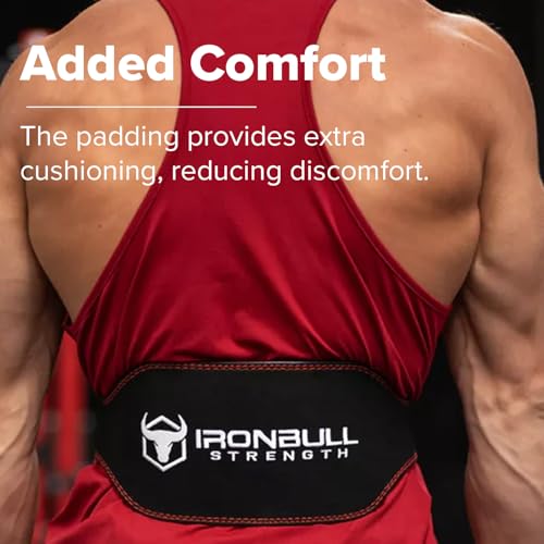 Weight Lifting Belt - 6-inch Padded Leather Weight Belt - Heavy Duty And Comfortable Back Support For Heavy Weightlifting and Fitness - size: Medium