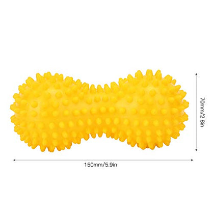 aqxreight , Spiky Fascia Relaxation for Fitness, High Density PVC Relief Tool with Strong Spikes, Plantar Foot & Full Body - color: Yellow
