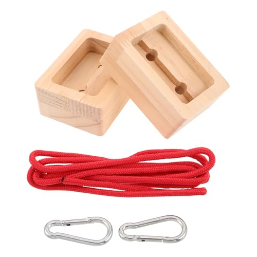 Toddmomy 2pcs Portable Hangboard for Rock Climbing, Wooden Climbing Fingerboard for Indoor and Outdoor Bouldering, Finger Strength Training Tool for Climbers