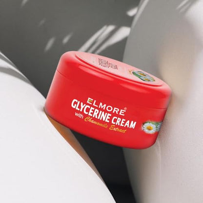 ELMORE Thick Soothing Dry Hand Cream – 42% Glycerin for Intense Moisture & Hydration | Chamomile Extract to Calm, Soothe & Restore Dry, Cracked Skin | Fast-Absorbing & Non-Greasy