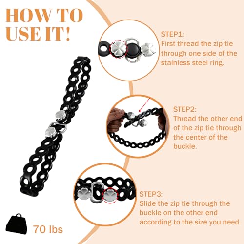 Modular Straps (4-Pack), Gear Tie, EDC Multi-Tool Strap for Camping, Travel & Outdoor Survival（Black） - color: Black four