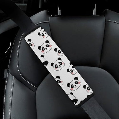2 Pack Pandas Animal Car Seat Belt Pad Breathable Shoulder Harness Cover for Adult Use, Stroller Pushchair High Chair, Pressure Relief - color: Pattern 913