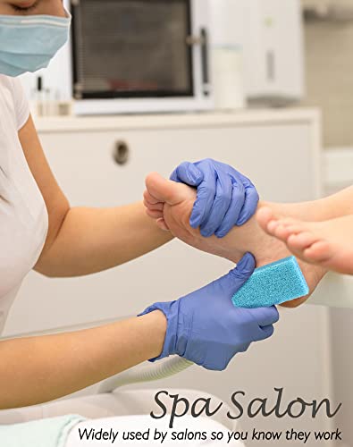 Maryton Disposable Foot Scrubber Pumice Pads, Pedicure Pumice Stone Dead Skin Callus Remover for Feet, 40Pcs (Blue Medium Coarse) - style: Blue Medium Coarse
