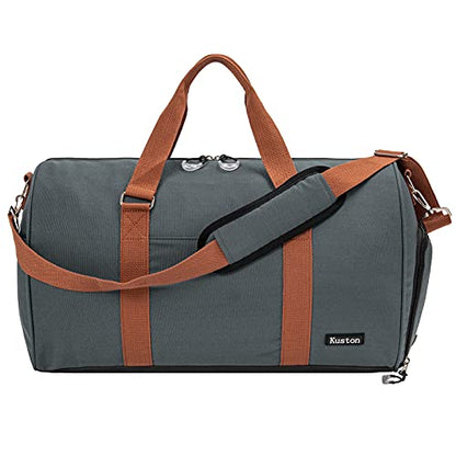 Sports Gym Bag with Shoe Compartment&Wet Pocket,Travel Duffel bag,Weekend Bag,Workout Bag Suitable for Men and Women - color: dark grey