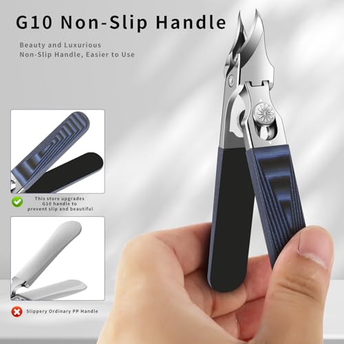 Ingrown Toenail Clippers with Curved Sharp Blade, Toe Nail Clippers for Ingrown Nails, Toenail Nipper for Seniors with Thick Toenails (Straight Blue C) - color: Straight Blue C
