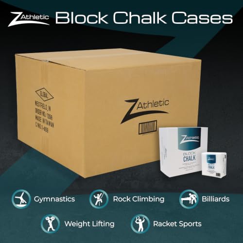 Z Athletic Block Chalk for Gymnastics, Weightlifting, Rock Climbing, Crossfit (Multiple Sizes Available) - style: 2oz Block (Box of 288 - 36lb Total)