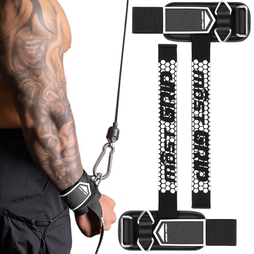 Drip Glue Non-Slip Wrist Straps for Weightlifting, 2-in-1 Lifting Straps with D Rings for Cable Machine Workout, 10mm Neoprene Padded Wrist Wraps for Weight Lifting Deadlift - color: Black-White, size: M (6.3-8.3Inch)