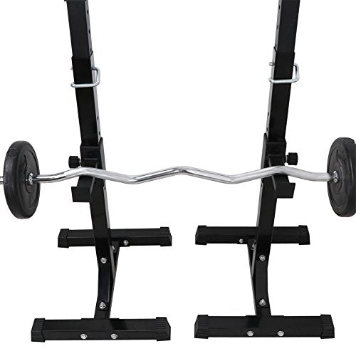 F2C Max Load 550Lbs Pair of Adjustable Squat Rack 41"-66" Sturdy Steel Barbell Rack Free Bench Press Stands GYM/Home Gym Portable Dumbbell Racks Stands