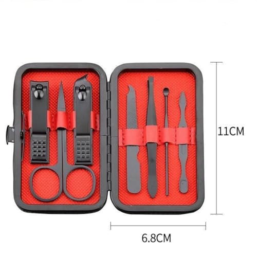 Manicure Set Personal Care Nail Clipper Kit Professional Manicure Pedicure Set Mens Accessories Personal Care Nail Grooming Present for Men Husband Boyfriend Parent, Black - color: Black