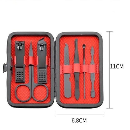 Manicure Set Personal Care Nail Clipper Kit Professional Manicure Pedicure Set Mens Accessories Personal Care Nail Grooming Present for Men Husband Boyfriend Parent, Black - color: Black