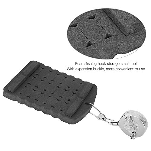 Fish Hook Storage Foam with Expansion Buckle Fly Fishing Bait Hanging Board Accessory Lightweight Compact Durable Foam Material for Fishing Enthusiasts