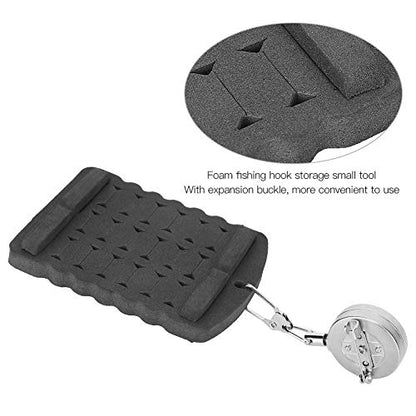 Foam fishing hook storage tool, lightweight compact fly fishing bait hanging board accessory, with expansion buckle, for enthusiasts