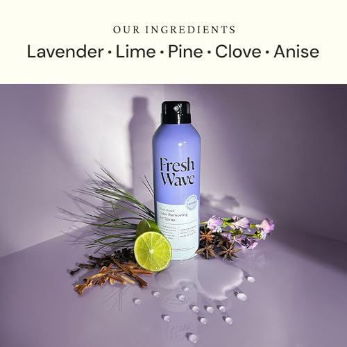 Fresh Wave Lavender Air Freshener Spray, 8 oz, 2-Pack Room Odor Eliminator | Non-aerosol fine mist, Plant oil formula, Paraben- and phthalate-free, Bathroom and pet area safe, Fabric and furniture use - size: 8 Ounce (Pack of 2)