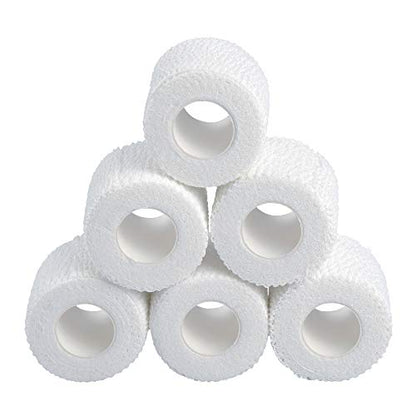Weightlifting Tape, Stretch Sports Tape for Wrist and Hand Use, 6 Rolls, White - color: White