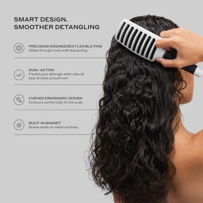 Zenagen Zen Brush | Detangles, Reduces Hair Breakage - color: White