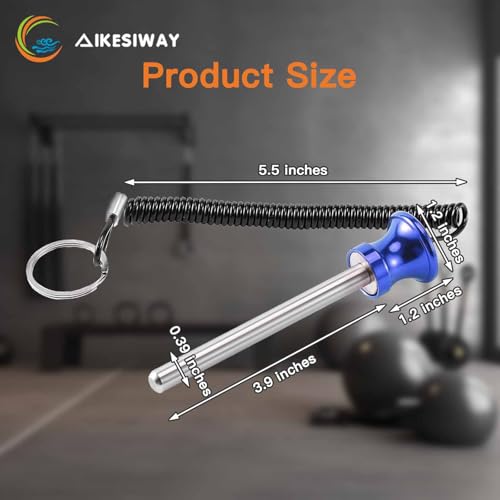 Universal Magnetic Weight Stack Pin with Pull Rope - Heavy Duty Gym Pin for Weight Stack Machines | Commercial & Home Gym Accessories | Replacement Weight Pins for Strength Training Equipment - color: Blue