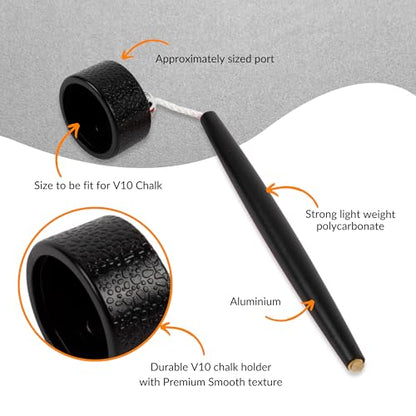 Aluminum Circle Pool Chalk Holder - Use with TAOM Pyro or TAOM V10 Chalk - Slip-in Pocket Pool Cue Chalk Holder - Cover Billiard Supplies - Snooker Accessory Chalk - color: Black