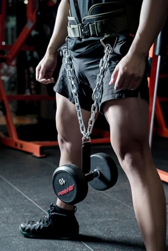 Quick Locking Weighted Dip Belt for Weight Lifting,Weighted Pull up Belt - color: Black