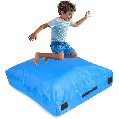Crash Pad for Kids Sensory | Big 5Ft x 5Ft, 3Ft x 4Ft, 3Ft x 3Ft Or 2Ft x 2Ft | Autism Sensory Crash Mat for Jumping Play | Crashpad | Soft Foam Landing Pad | Giant Mat Pillow | Climbing, Gymnastics - size: X-Small