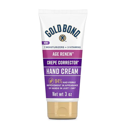 Gold Bond Age Renew Crepe Corrector Hand Cream, Replenishing & Smoothing Formula, 3 oz. - size: 3 Ounce (Pack of 1)