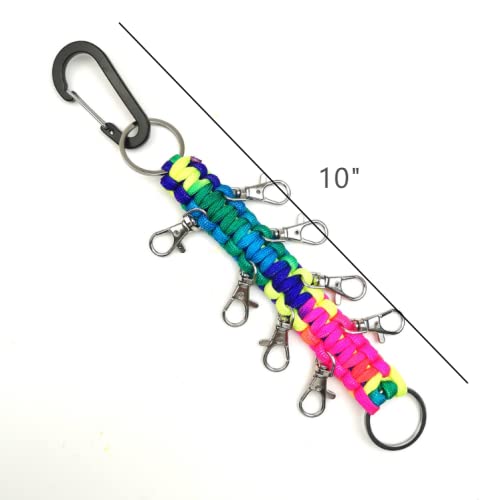 10 Inch Handmade Cheer Bows Holder 2 Pcs for Cheerleading Teen Girls High School - color: Multicolor