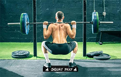 Slant Board for Weightlifting and Calf Stretching - Non-Slip Heel Elevated Squat Wedge Block - style: freestyle