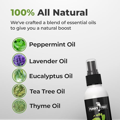 Shoe Deodorizer Spray - Foot Spray 4oz - Foot Deodorant Extra Strength - Shoe Odor Elimination - Essential Oils Blend for Sweaty Feet - 100% Natural and Organic - Made in USA