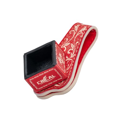 CRICAL Portable Magnetic Pool Chalk Holder Square Chalk Cube Holder Billiard Cue Accessory Gift Idea - color: Red White