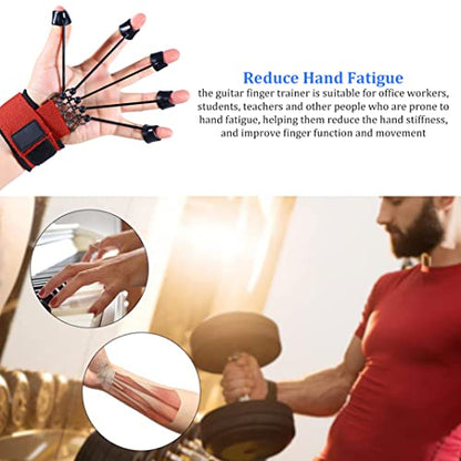 Finger Stretcher Exerciser 60LB Finger Extensor Trainer Finger Resistance Band Finger Strengthener for Hand Red 18x5 cm, Finger Exerciser