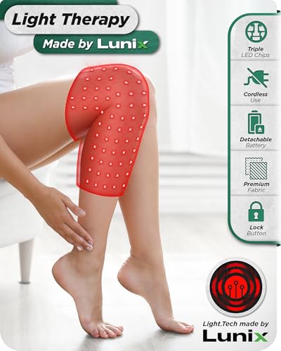 Lunix LX19 Red Light Therapy for Knee, Elbow and Shoulder, Triple Chips LED 850 and 660nm, Infrared Therapy for Circulation & Joint Support, Rechargeable, Adjustable Intensity - size: Knee/Shoulder/Elbow