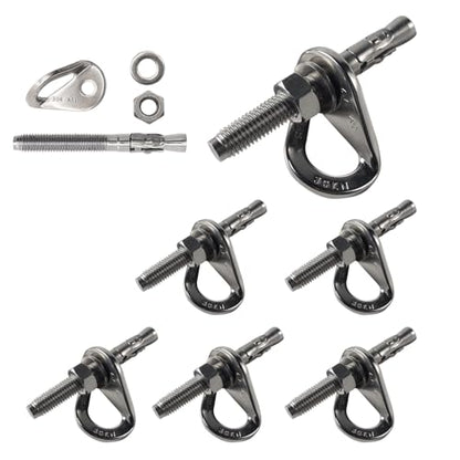 304 Stainless Steel Climbing Bolt Kit, Heavy-Duty Climbing Holds Hanger 1/2"-for Outdoor Climbing Walls, Bouldering Gyms, and DIY Home Training Setups (6 Sets) - color: 6 sets