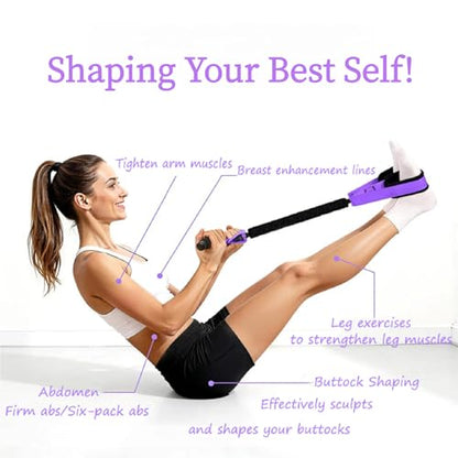 Multifunction Pedal Resistance Band with Handle,Tube/Petal/Foot/Full Body Resistance Bands with Handles,Multifunctional Foot Pedal Resistance Band,Leg Raise Straps. - color: Pink 55lbs