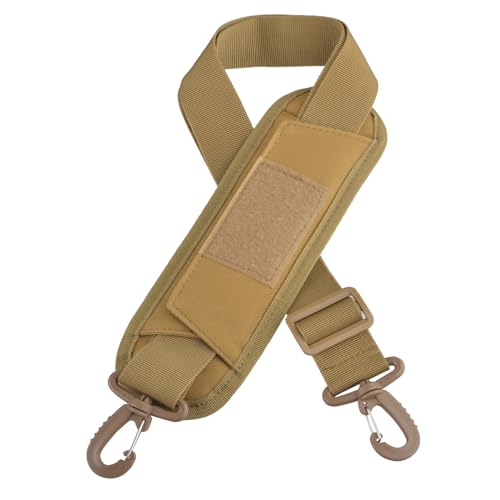 Bag Shoulder Strap Replacement Adjustable Strap with Padded Metal Hooks for Crossbody Bags Messenger Bags Laptops - color: 02# Khaki with Padded
