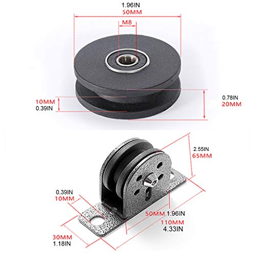 Pulley System DIY Attachment, Mute Silent, Pull Down Home Gym Accessories (Pulley with Bearing)