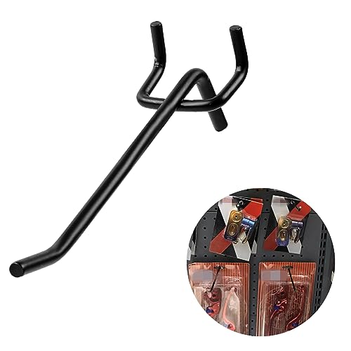 50 Pack Stainless Steel Pegboard Hooks, Hanging Peg Board Holders Peg Board Shelving Hooks 4 Inch Metal Display Hooks for Garage Storage Organizer(Black) - color: 50 Pack(Black)