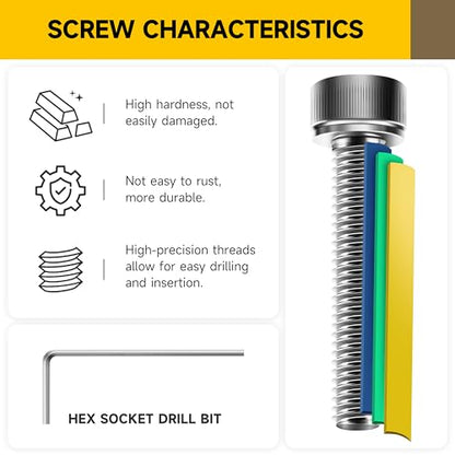 Mywish (100Sets) M4 Screws, M4 x 16mm Socket Head Cap Screws Bolts, 304 Stainless Steel Allen Socket Hex Drive Bolts, Bright Finish M4 Screw Kit with Nuts and Washers & Hex Spanner - size: M4 x 16mm