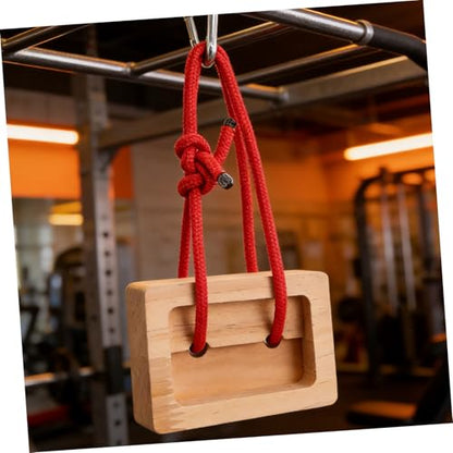 SOLUSTRE Portable Rock Climbing Hangboard Fingerboard Training Board 2pcs Wooden Grip Strengthener for Indoor Outdoor Climbing Home Gym Workout
