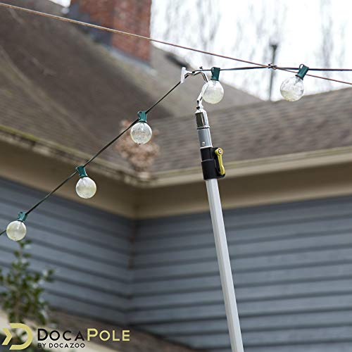 DOCAZOO Boat Hook Pole Attachment | Durable Metal Utility Hook for Docking, Christmas Light Hanging & Debris Removal - Head Only, No Pole