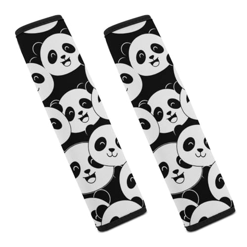 2PCS Universal Fit Car Seat Belt Pad for Kids, Most Cars, Funny Panda Animal Seat Belt Cushion, Shock Absorption - color: Pattern 229