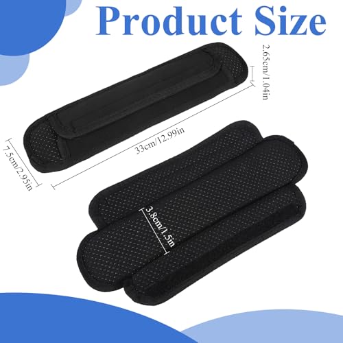 Strap Cushion for Bag Universal Shoulder Strap Pad for Bags Black Large Breathable Shock Absorption for Bag, Messenger Bags, Backpacks and Purse Non-Slip Thick Cushion with Foam | Black Large Breathable Shock Absorption for Bag, Messenger Bags, Backpacks